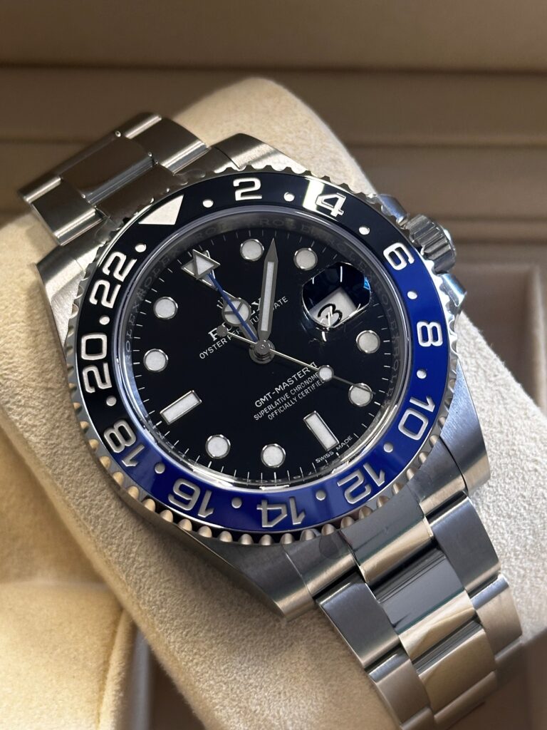 Rolex GMT Master II 'BATMAN'. With full stickers this 2018 model reference 116710BLNR