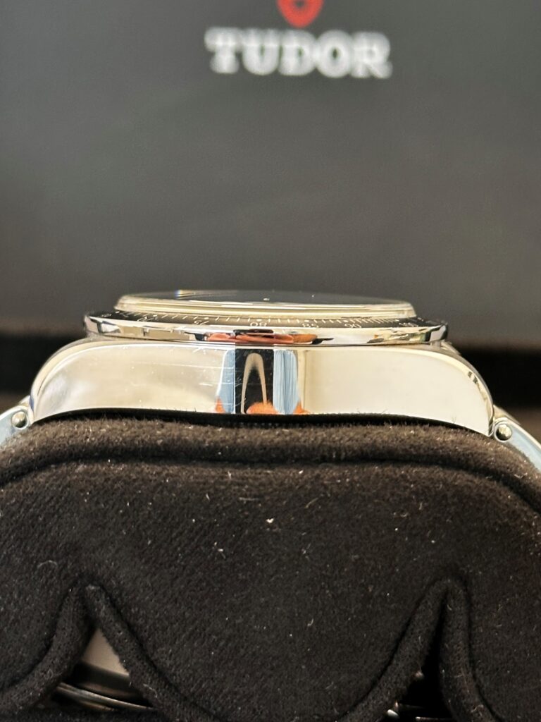 Side view of Tudor Black Bay Chrono ‘Panda’
