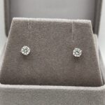 0.85ct lab grown diamond stud earrings in 18K white gold