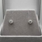 1.38ct lab grown diamond stud earrings in 9K white gold