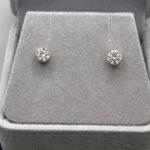 1.47ct lab grown diamond stud earrings in 9K yellow gold