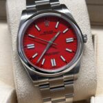 Rolex Oyster Perpetual 41 Coral Red 124300 front view