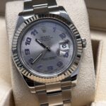 Rolex Datejust II 116334 Silver Arabic Dial 2012 front view