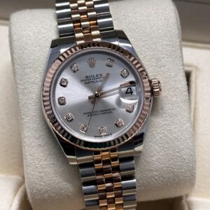 Rolex Datejust 31 Silver Diamond Dial 178271 front view