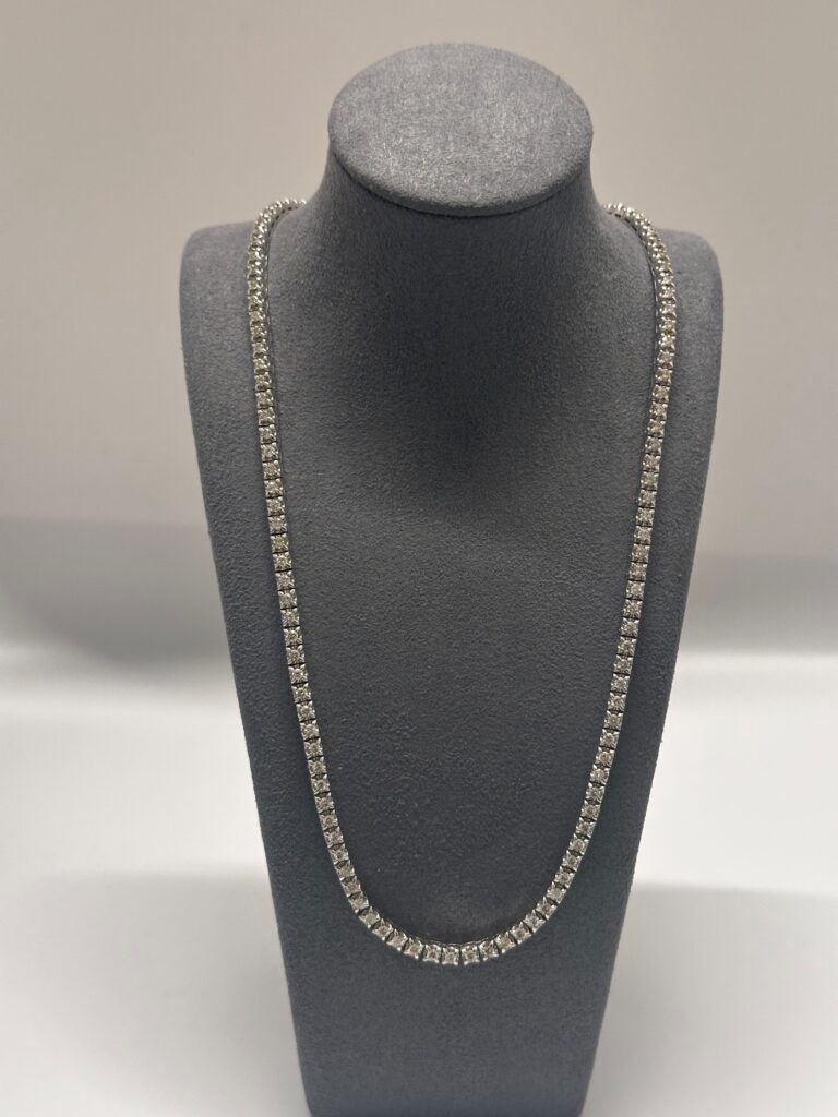 White Gold Diamond Tennis Necklace