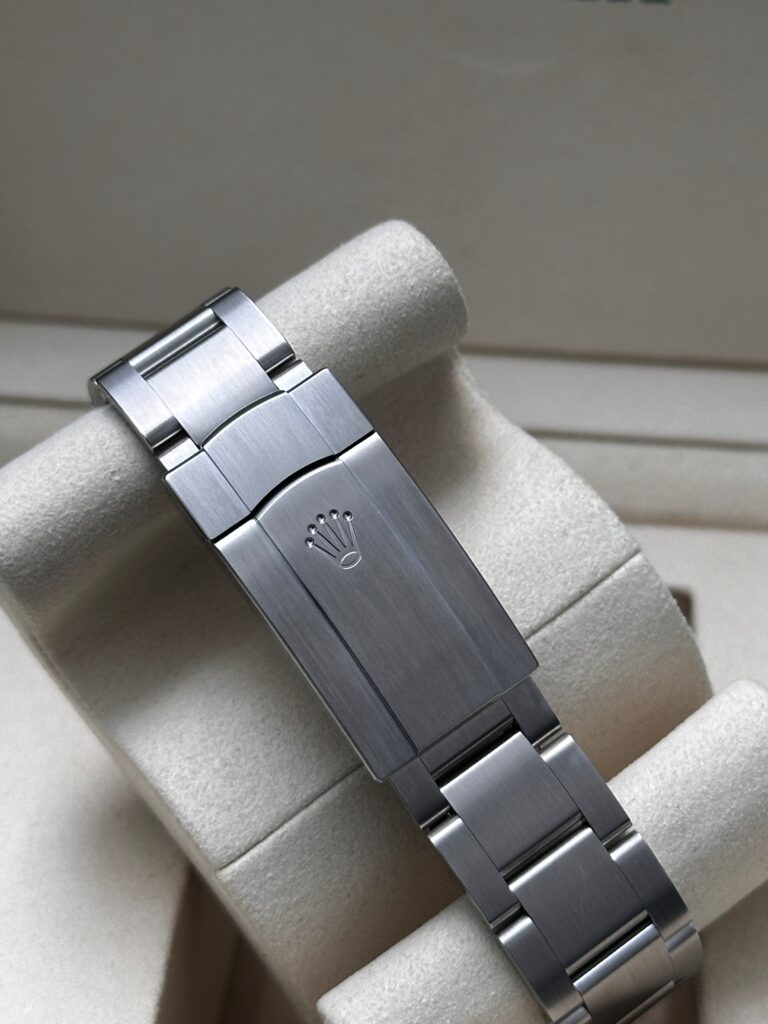 The back of Rolex Oyster Perpetual Lavender