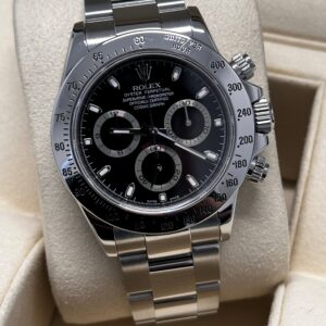 Rolex Daytona black dial close up