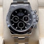 Front view of Rolex Daytona black dial