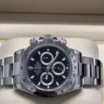 Rolex daytona black dial on cushion