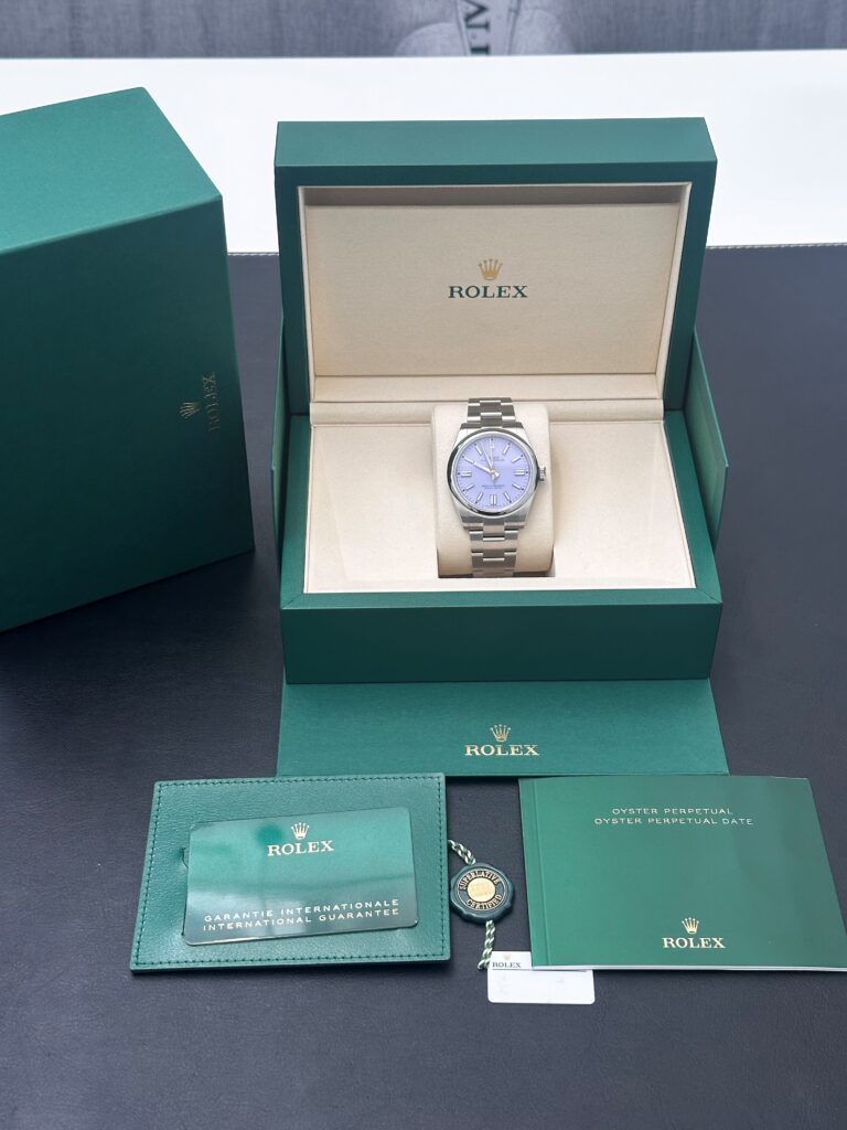 Rolex 41mm Lavender dial with box and papers