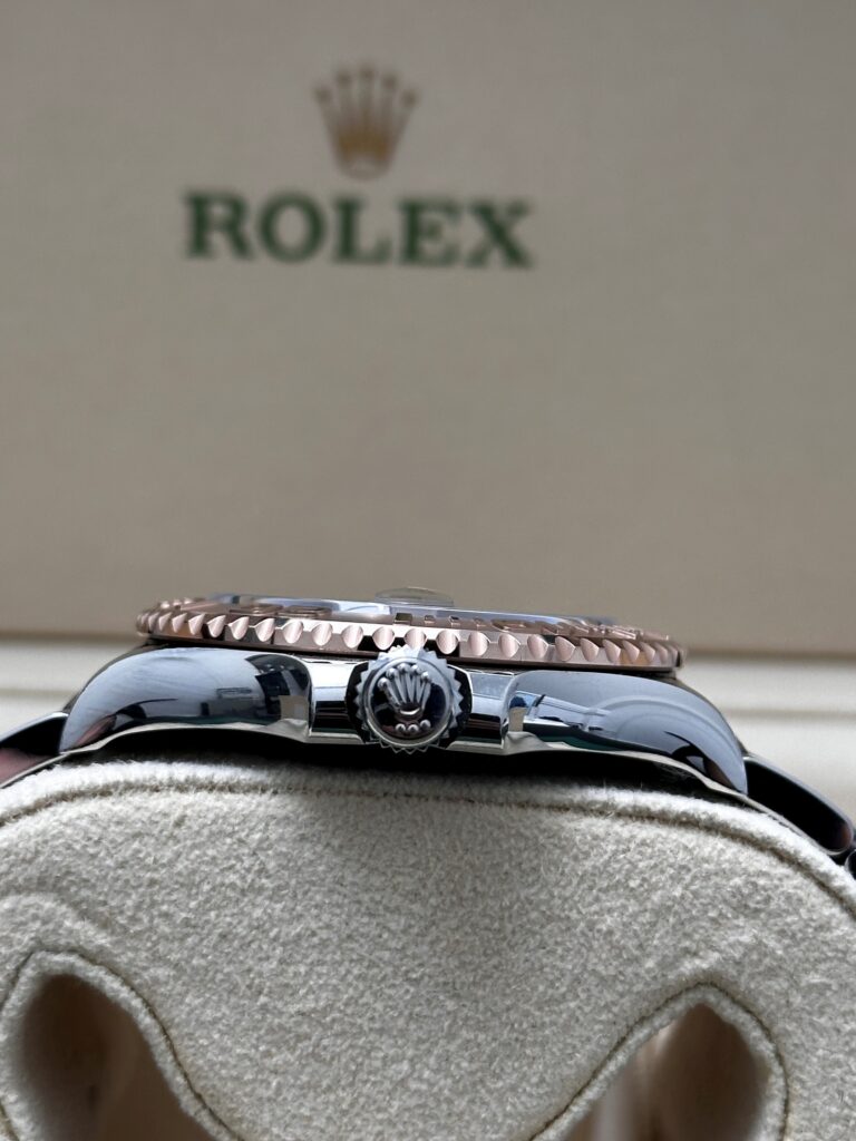 Crown of Rolex Yachtmaster Chocolate dial