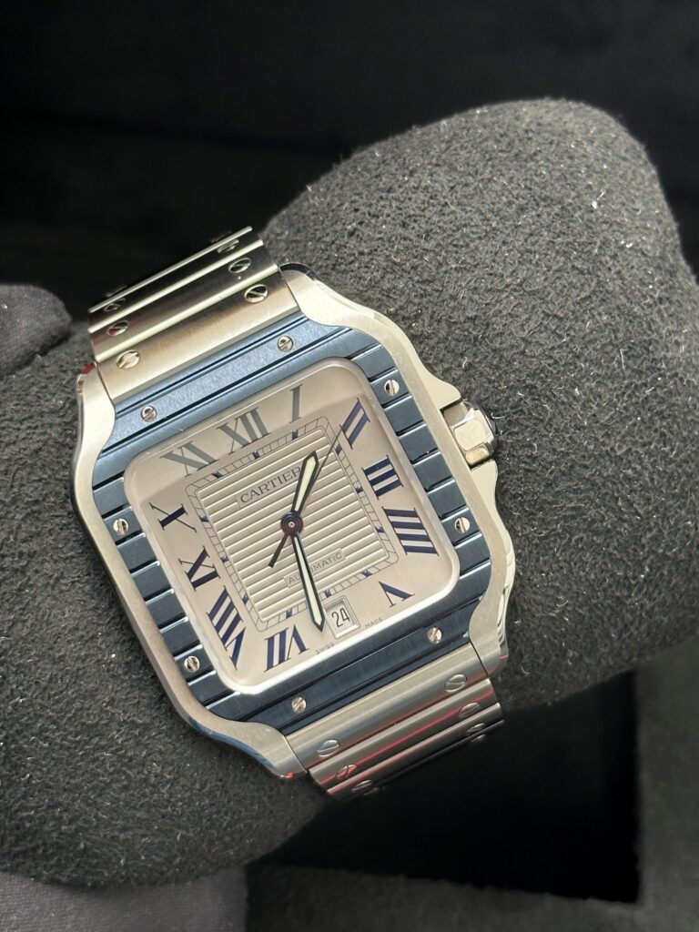 Cartier Santos WSSA0047 silver dial stainless steel watch 2022