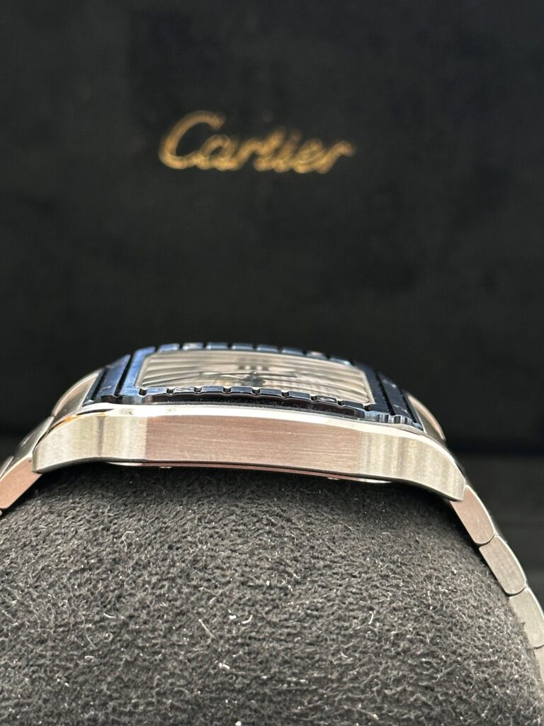 Cartier Santos bezel screws iconic square case detail