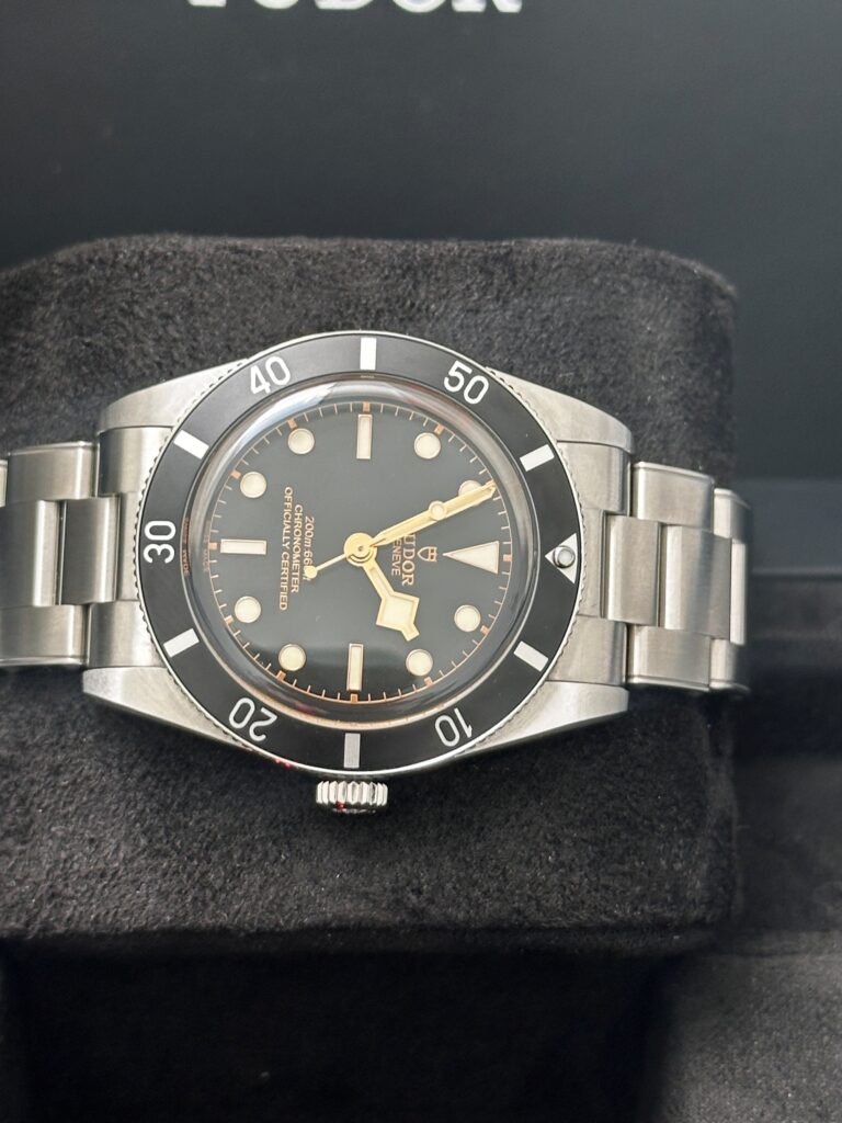 Tudor Black Bay 54 stainless steel dive watch black dial