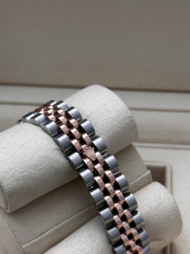 Rolex Datejust 26 179171 silver diamond dial steel rose gold