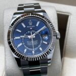 Rolex Sky Dweller blue dial front view