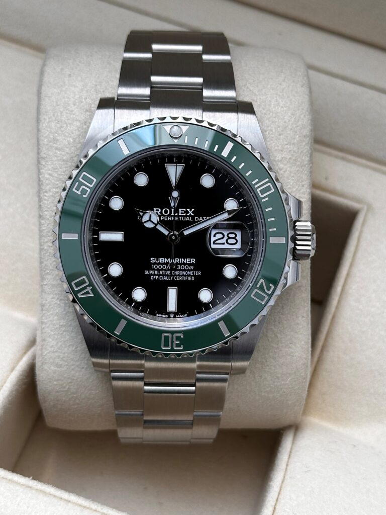 Rolex Submariner Starbucks green bezel front view