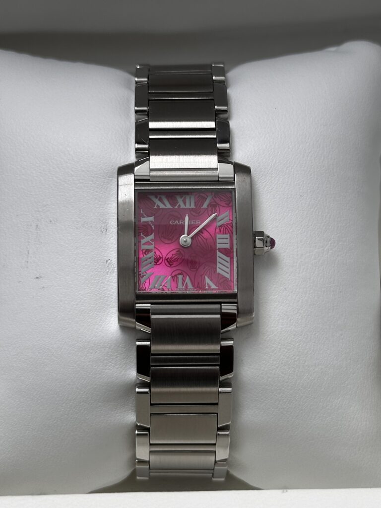 Cartier Tank Francaise Raspberry Dial W51030Q3