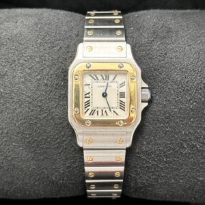 Cartier Santos Galbée W20012C4 white dial steel and gold