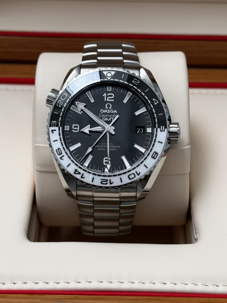 Omega black ceramic dial Planet Ocean