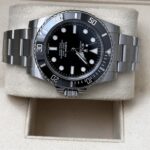 Rolex Submariner 114060 black dial close up