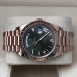 Rolex Day-Date fluted bezel detail