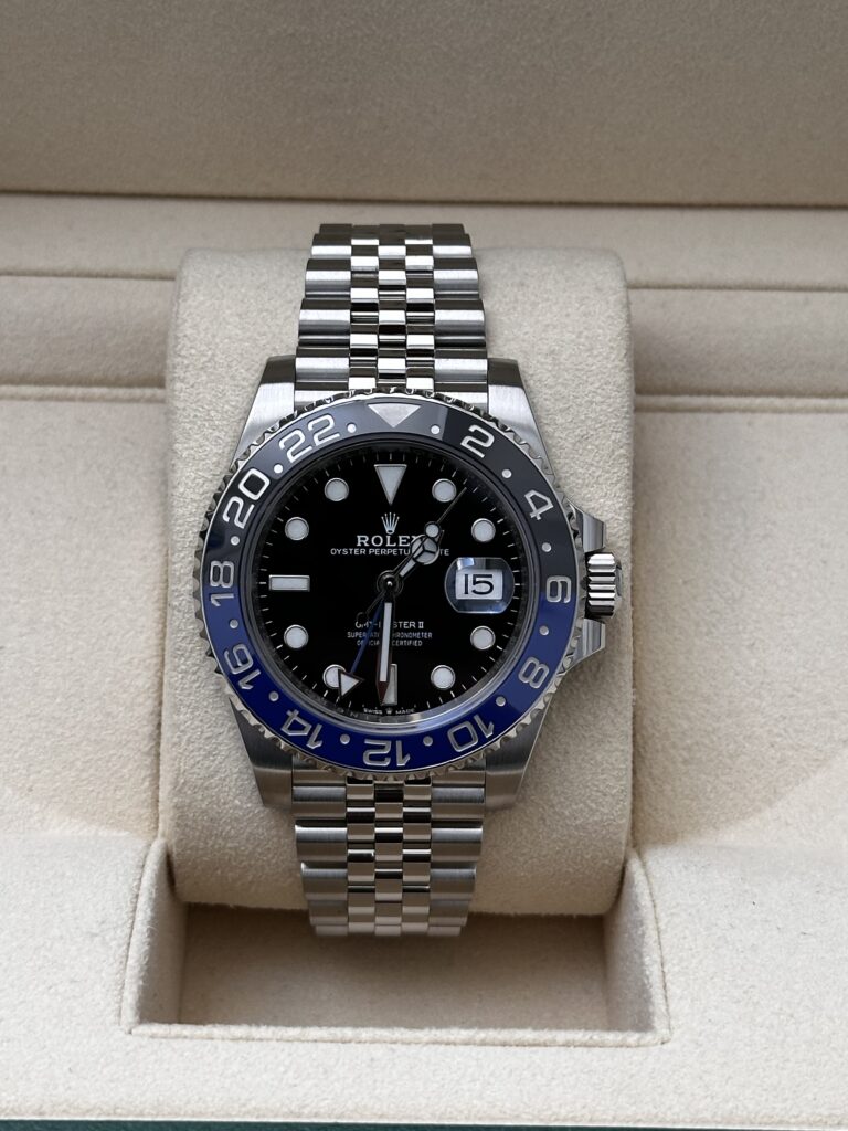 Rolex GMT-Master II black and blue bezel