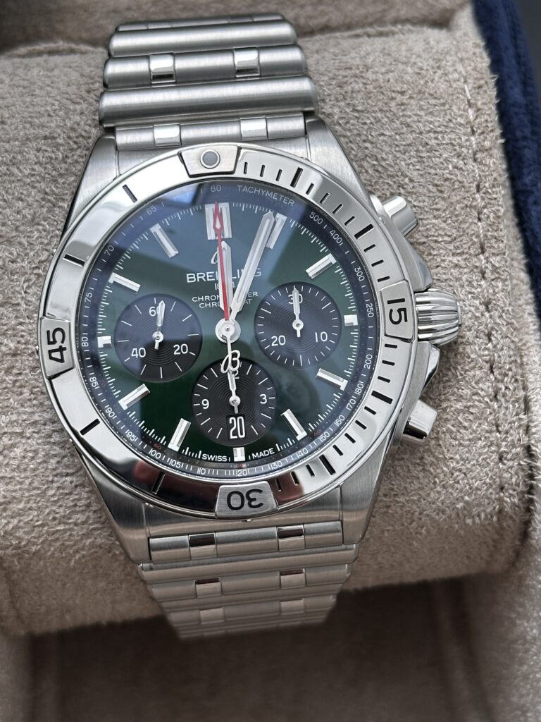 Breitling Chronomat B01 42 green dial AB013401L1A1