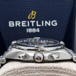 Breitling Chronomat green dial side view crown